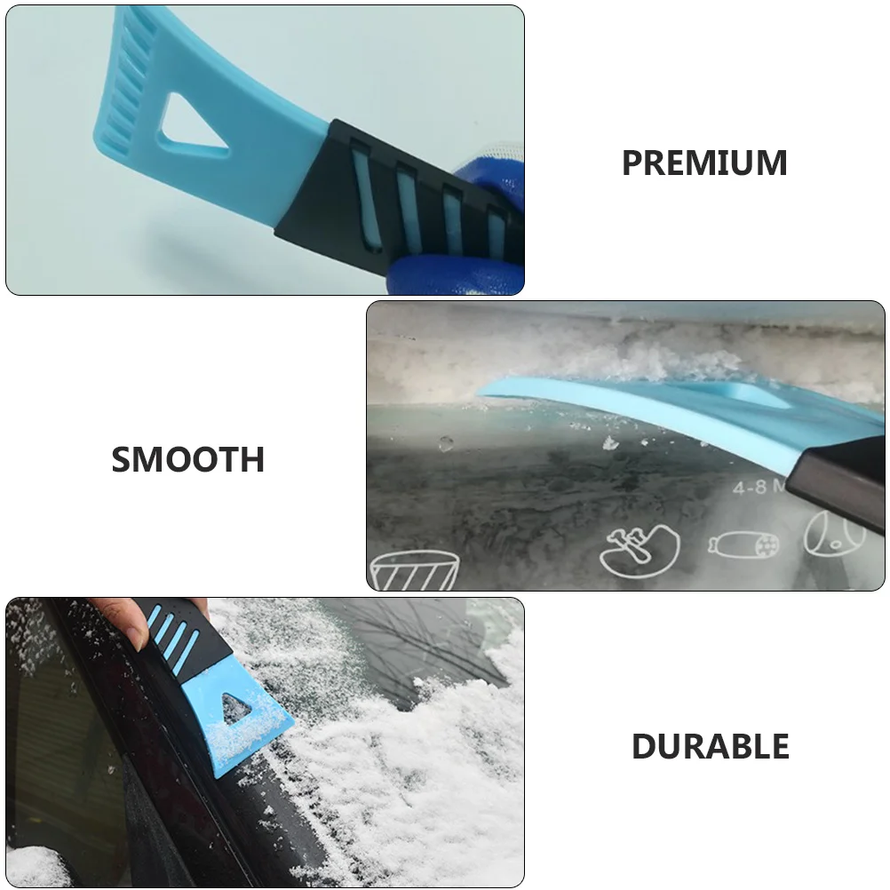 

2pcs Plastic Ice Scraper Premium Material Resistance Snow Removal Tool For Car Windshield Window Roof Hood Trunk Door