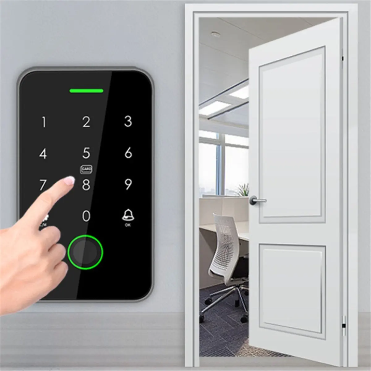 Dual RFID 125Khz+13.56MHz NFC Tuya Outdoor Fingerprint Access Control Keypad IP67 Waterproof Biometrics Door Opener