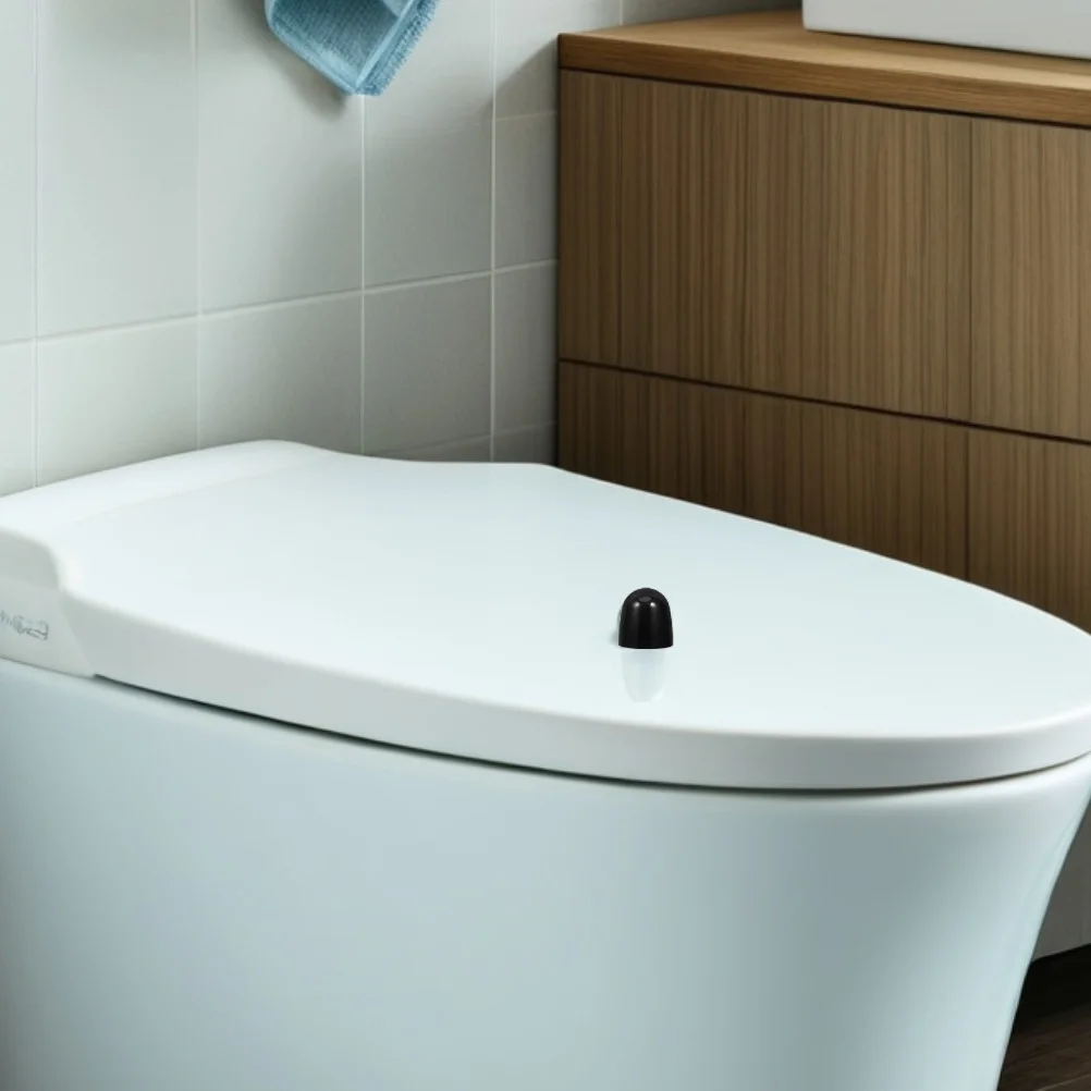 

8Pcs Universal Toilet Bolt Caps Durable Easy to Clean Bathroom Decor Toilet Seat Fittings Black Bathroom Decor