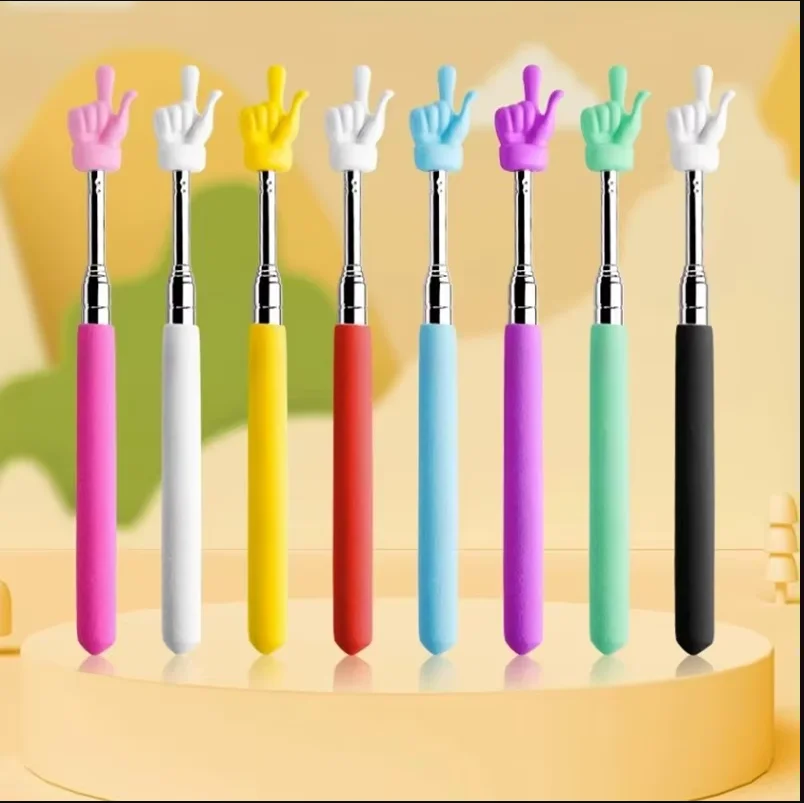 1PC Stainless Steel Pointer Finger Student Reading Sticks Whiteboard Teaching Pointer Sticks Handheld Presenter Teaching Tools