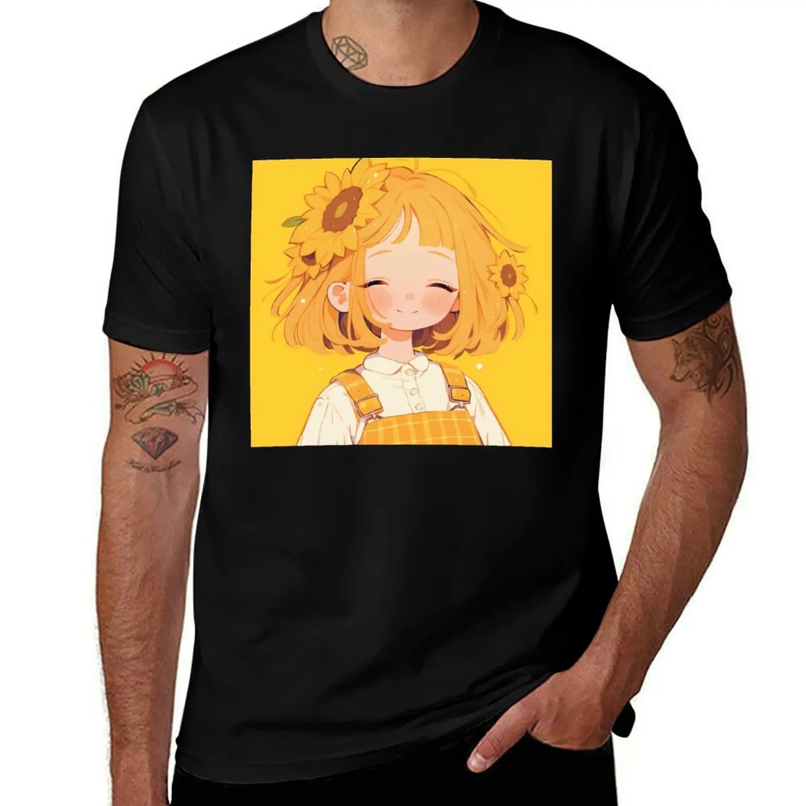 

Sunflower cutie T-Shirt kawaii clothes funny shirt cotton cheap stuff heavyweight t shirts for men