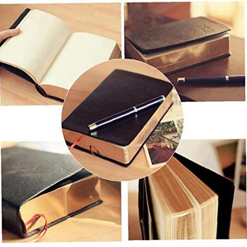 Retro Nostalgic Diary Leather Soft Cover 360 Page Notebook Suitable For Creative Records