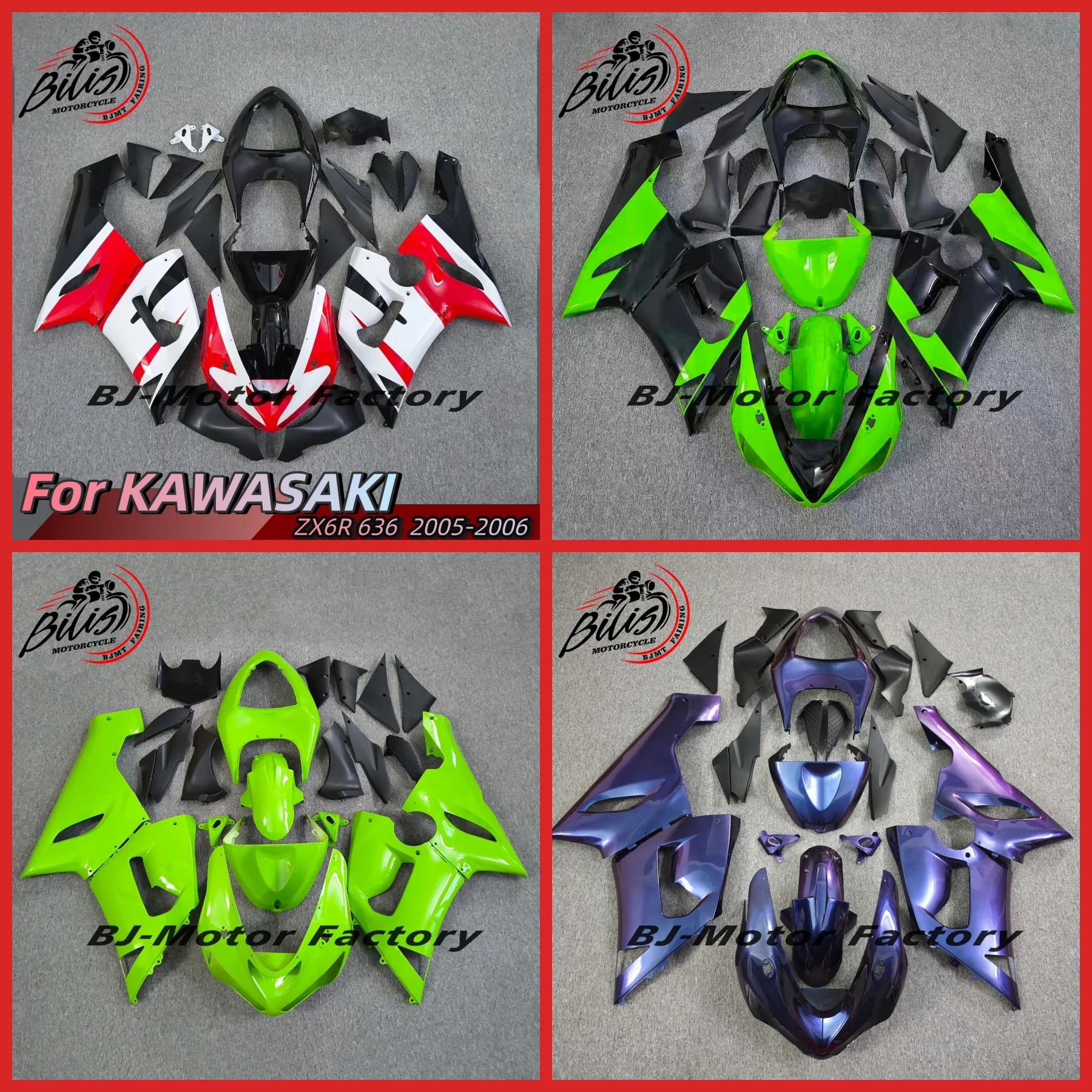 For Kawasaki ZX6R 636 2005 2006 New Carbon Fiber Paint Motorcycle Accessories Carbon Fiber Paint Accessories Full Fairing Kit