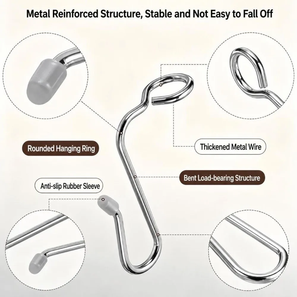 10Pcs Metal Hanger Connector Hooks Multi Layer Space Saving Clothes Hanger Extender Hooks Hanger Connecting Hooks