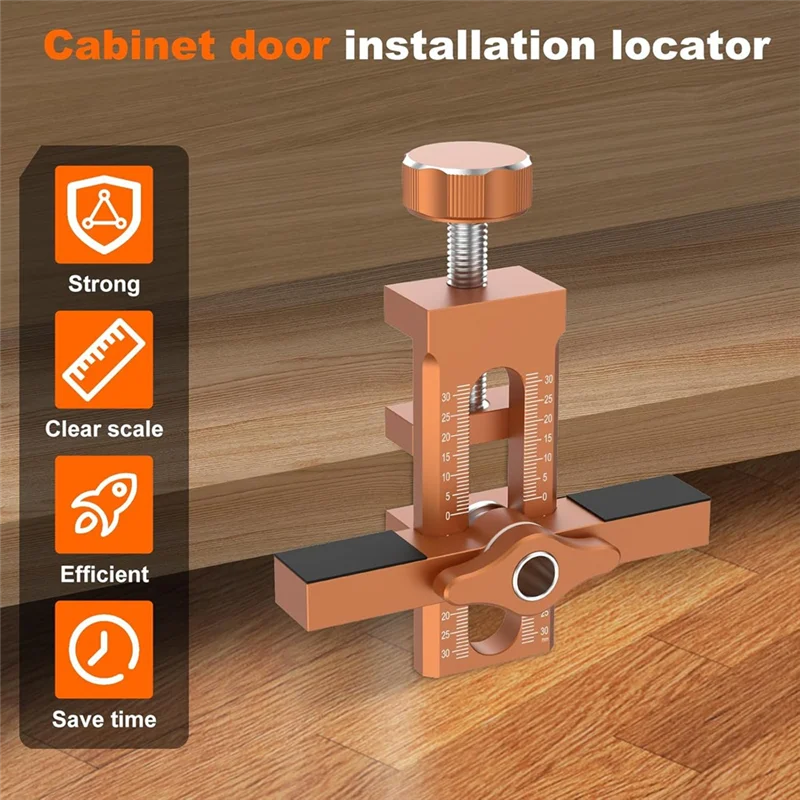 

Mounting Locator Jig For Cabinet Doors , Adjustable Positioner For Frameless Cabinet Installation , For Woodworking Aid-A98U