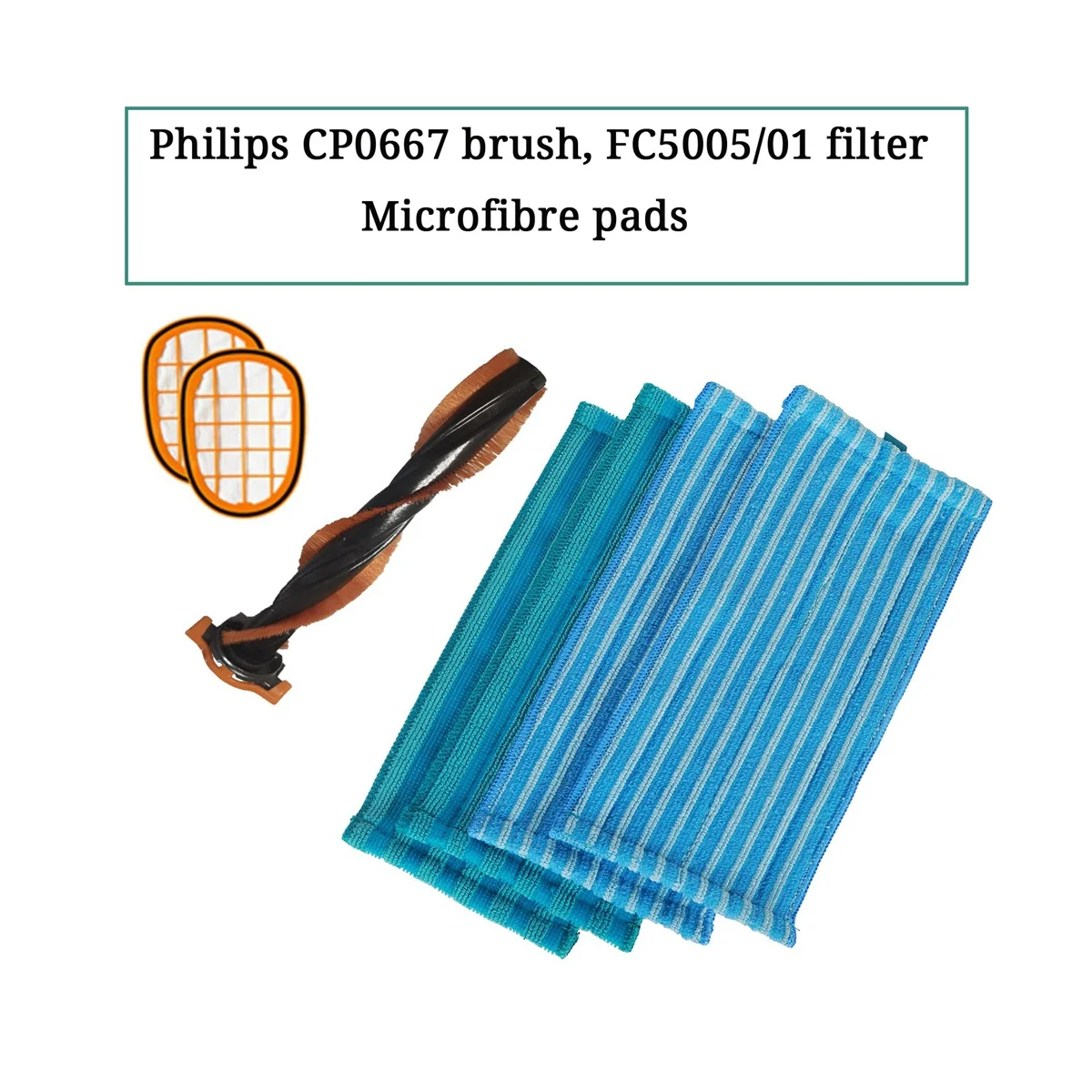 FC5005/01 Filter CP0667 XV1700 Microfibre Pads for Philips SpeedPro Max Aqua FC6904, XC8349, XC8347, XC8147, XC8149