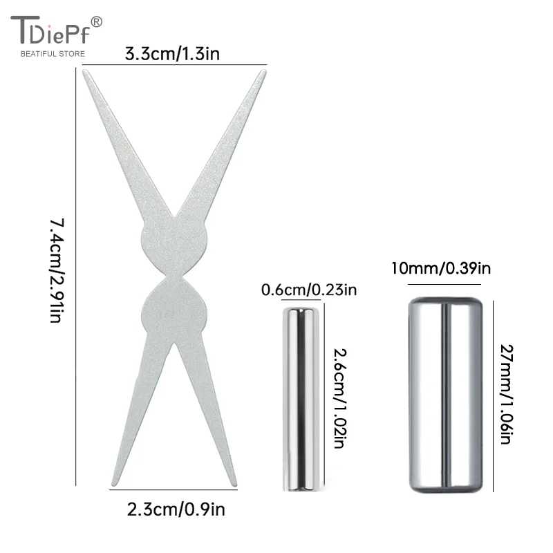 Unghie a forma di Y grandi a doppia testa Forma francese Forte magnete per occhi di gatto Foglio di ferro Nail Art Smalto gel Effetto magnetico Manicure