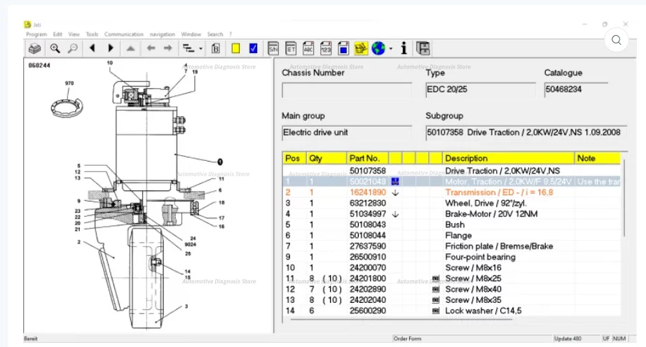 2024.12 JETI ForkLift (ET) v4.37 كتالوج قطع الغيار 538 لـ JETI (Jungheinrich) + رقعة Expire