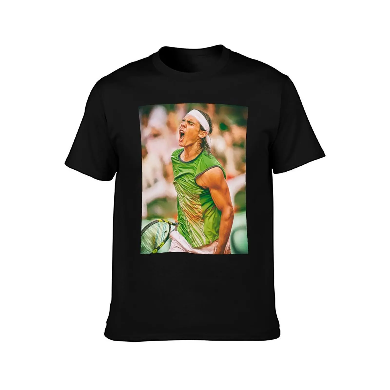 Rafael Nadal come on roar RG French Open 2005. Digital artwork print wall poster. Tennis fan art gift. Vamos Rafa. T-Shirt