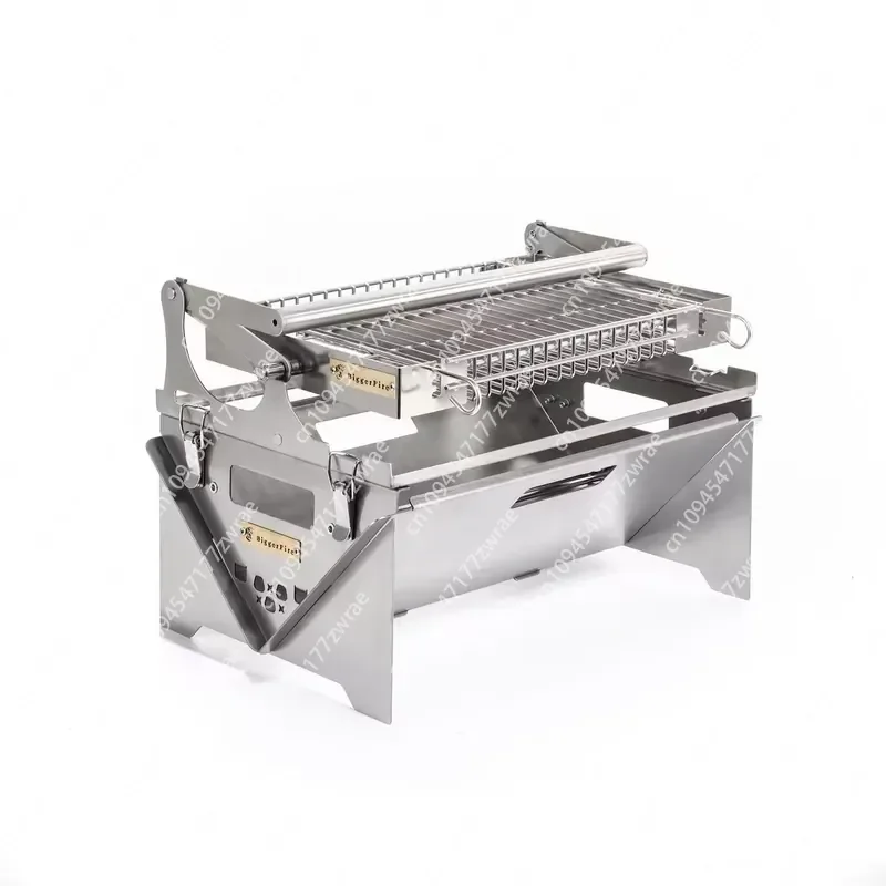 Wholesale Portable Korean Style Premium SS BBQ Grill Outdoor Camping Metal Rotating Grill