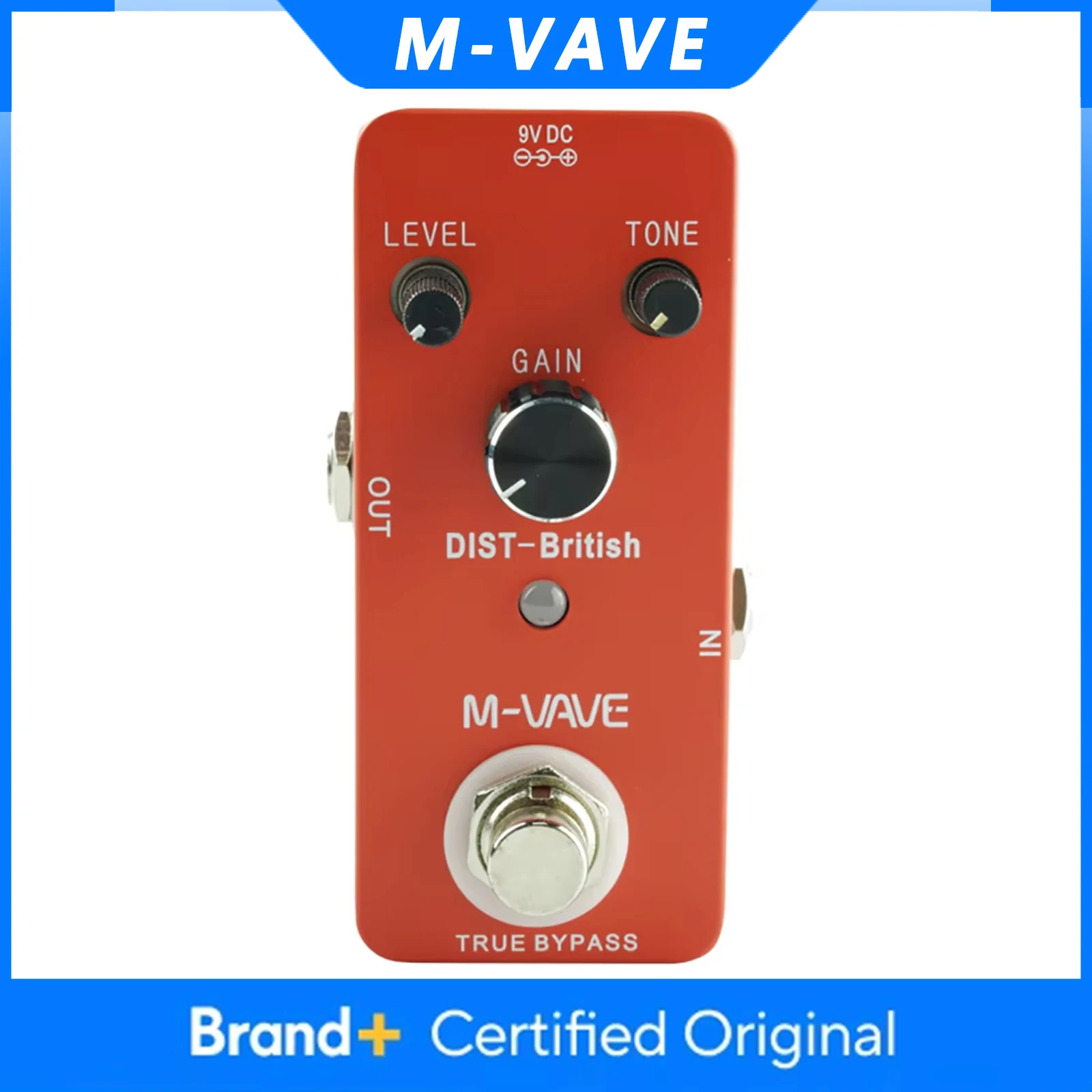 

M-VAVE Distortion-British Pedal Guitar Effect Pedal British Distortion Effect Pedal True Bypass Electric Guitar Accessories