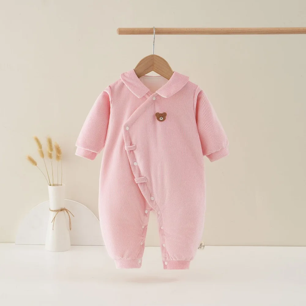2026 Autumn New Baby Jumpsuit Anti Stripe Thickened Warm Winter Baby Cotton Clothes High-quality Children's Jumpsuit