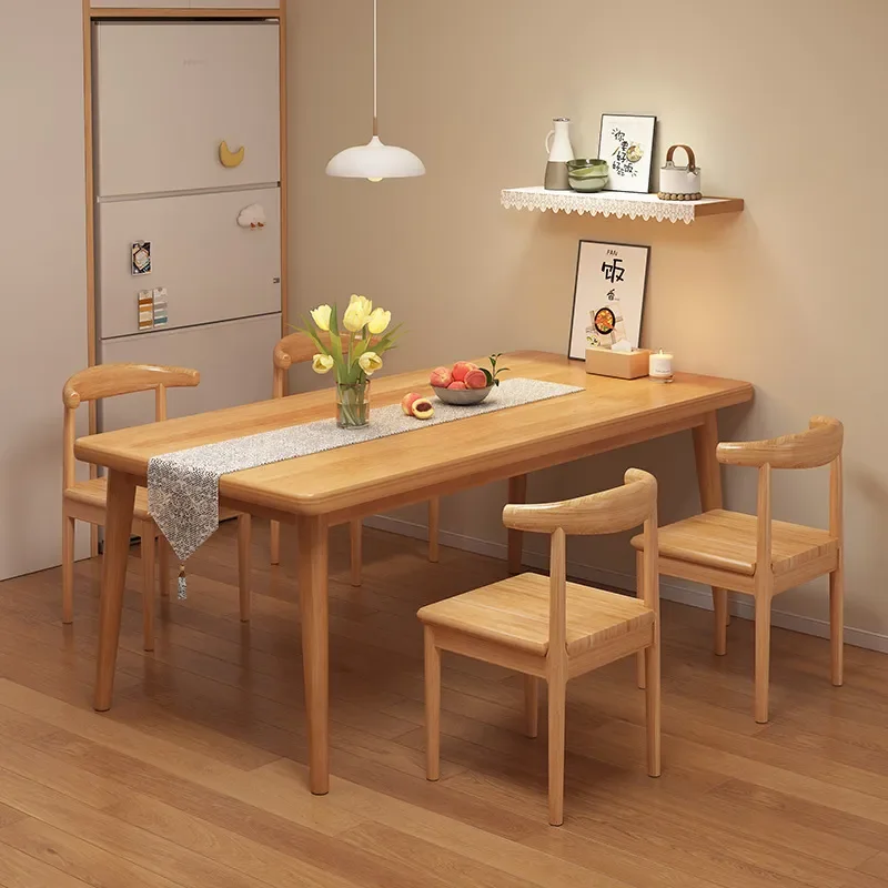 Small Dining Table Set For Small Apartment Rental Room Living Room Dining Room Wood Style Table And Chairs Combination
