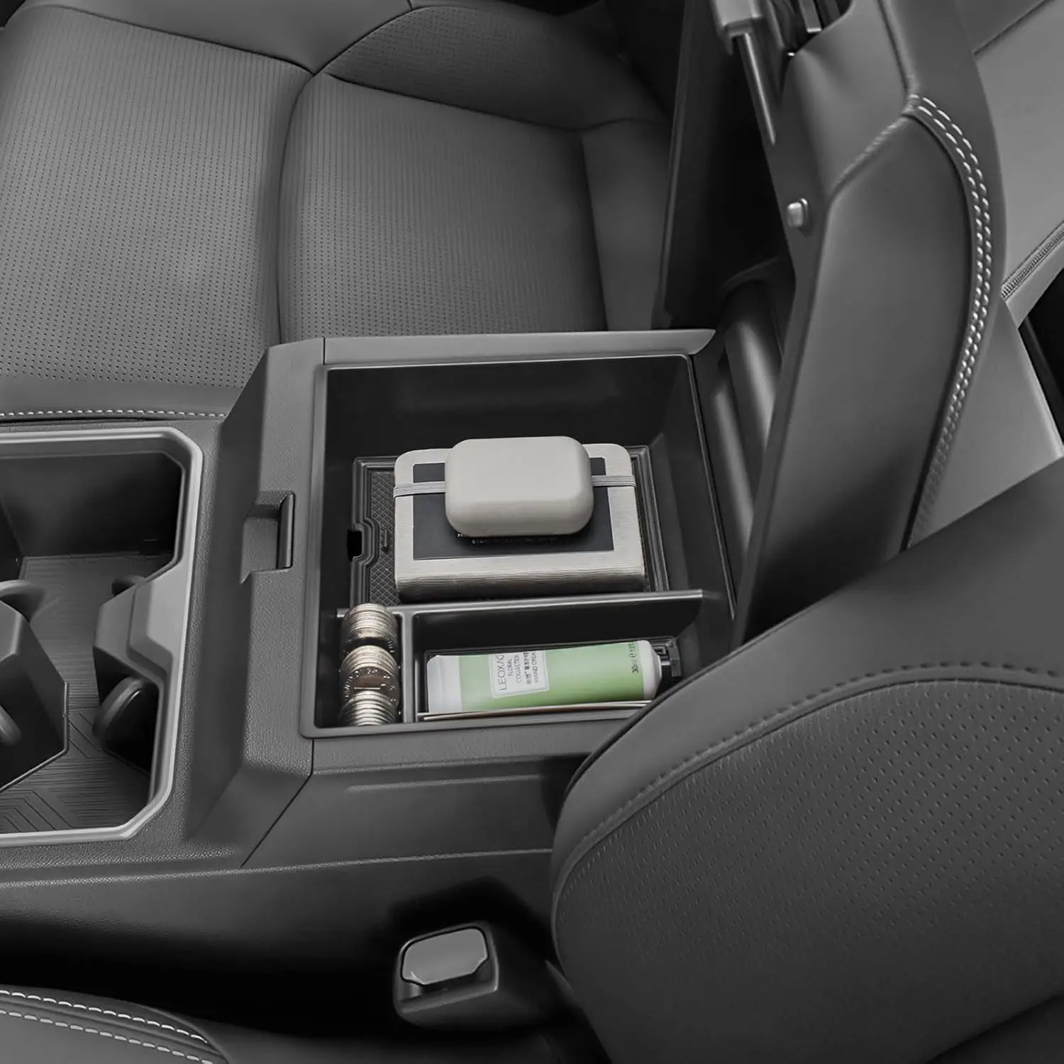 2PCS Center Console Organizer for 2025 2026 Toyota 4Runner (6th Gen)  Armrest Hidden Storage Box Tray Interior Secret Storage