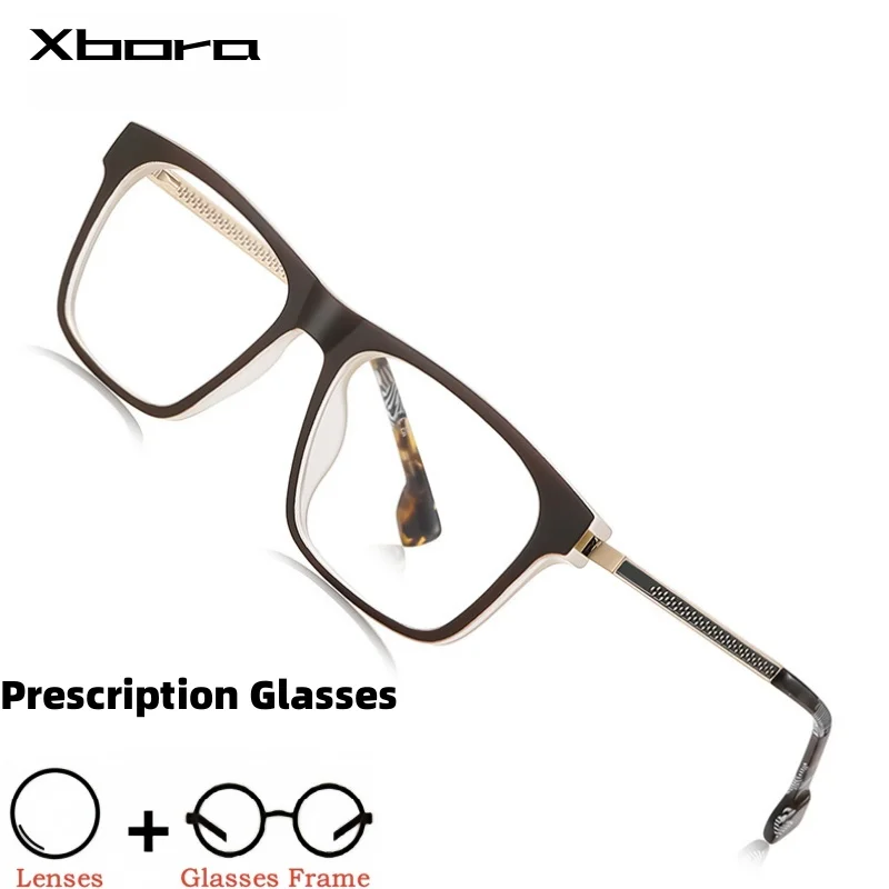 

TR90 Prescription Eyeglasses Square Full Frame Progressive Optical Glasses For Men Women Anti-Blue Light Anti-Reflective LS203