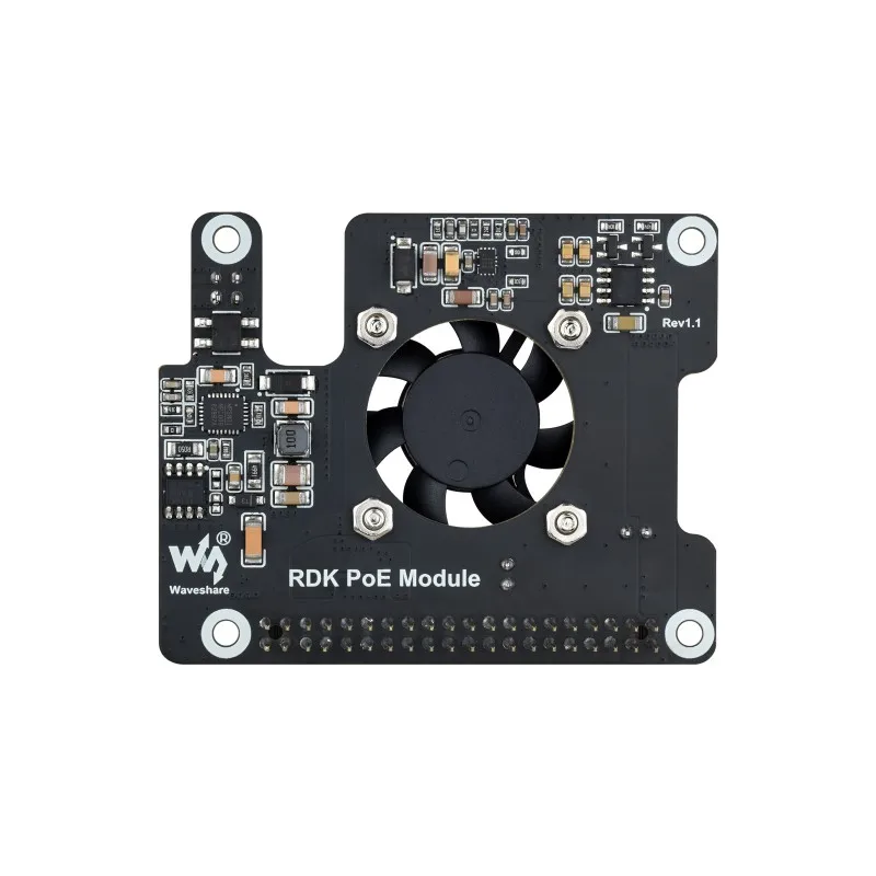 

Плата расширения Power Over Ethernet модуля RDK PoE для RDK X5, встроенный охлаждающий вентилятор с металлическим радиатором