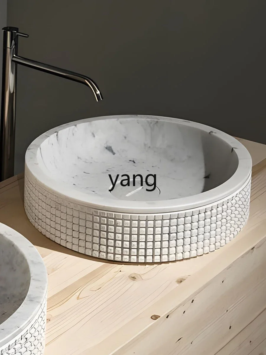 Yjq Creative Marble Washbasin Customizable Toilet Washbasin Hotel Table Basin