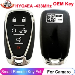 KEYECU Original For Chevrolet Camaro 2016 2017 2018 2019 2020 HYQ4EA 433MHz Key Remote Fob ID46 Chip Smart Card P/N: 13508780