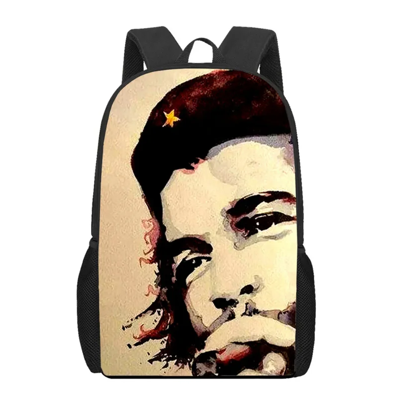 Che guevara 3d druck schüler schult aschen teenager rucksack für mädchen jungen kinder buch taschen laptop rucksack reise rucksack