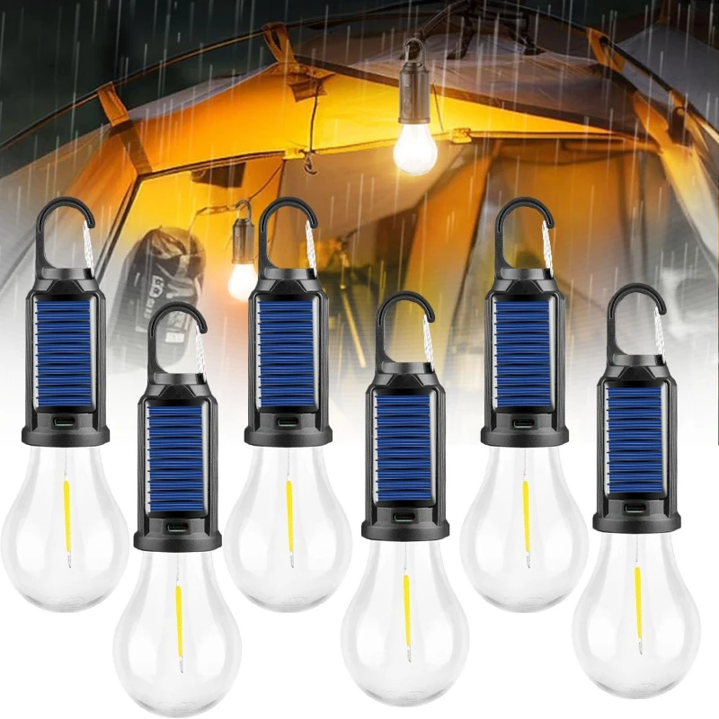 1/3/5 Stück LED-Zeltlampen Campinglaterne USB wiederaufladbar Solar-Zeltbeleuchtung Outdoor-Hängelampe 3 Beleuchtungsmodi Warmweiß