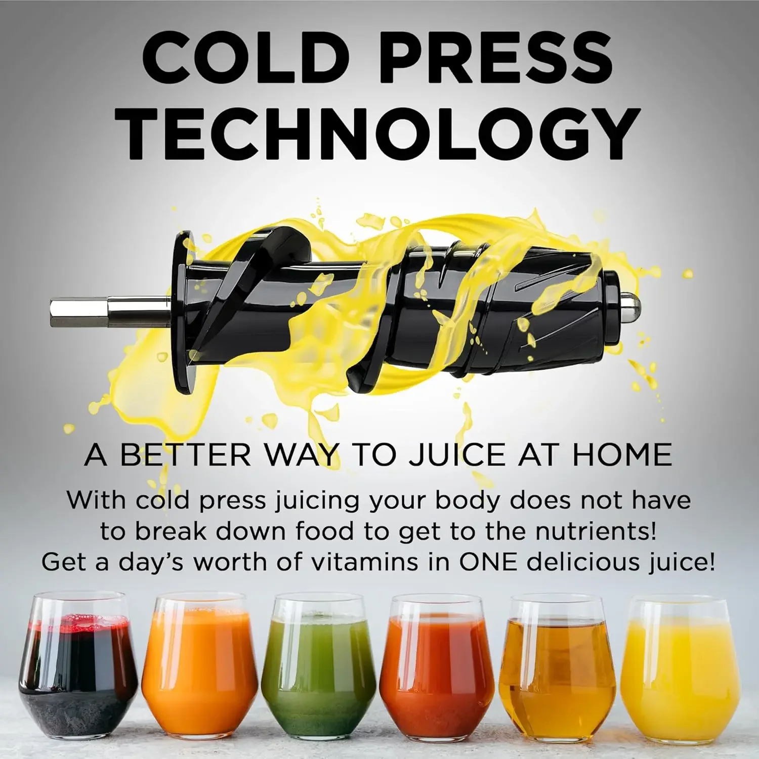 Juicer Machine  3 Inch Wide Chute High Nutrition & Juice Yield  3 Juicer Modes Easy to Clean Slow Masticating Juicer for