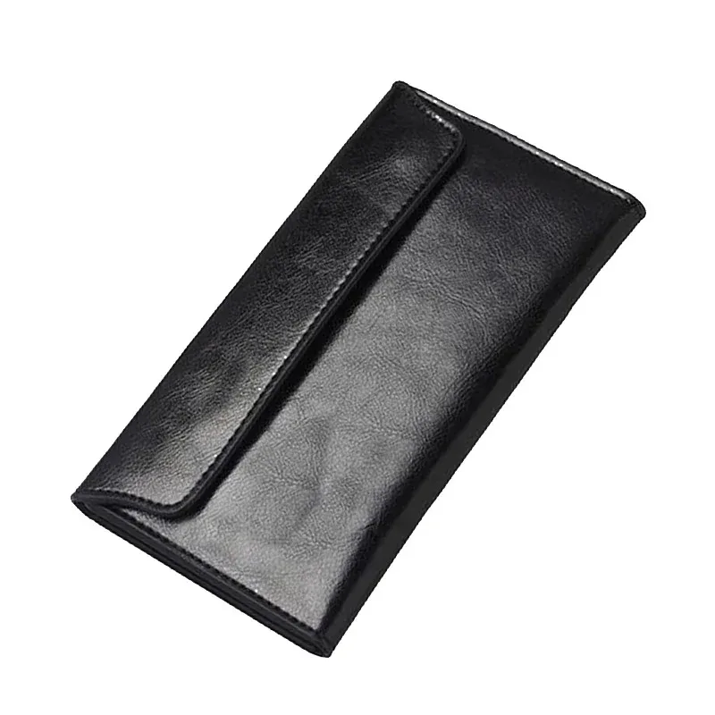 Luxurious Genuine Leather Women's Long Wallet Wallet Clutch 2-in-1 Credit Card Holder Wallet