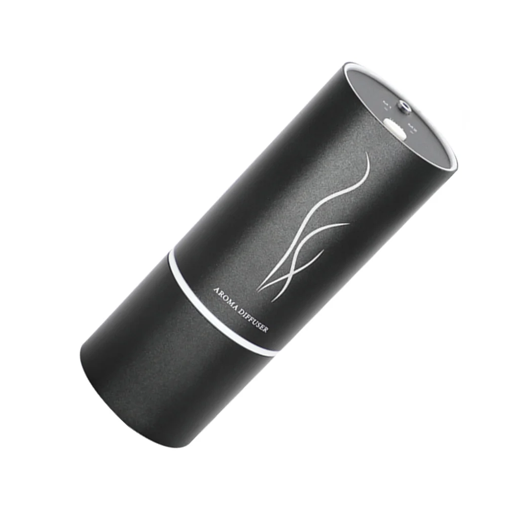 مرطب سيارة صغير محمول USB ناشر زيت عطري أسود تصميم مدمج ناشر زيت طبيعي للسيارات غرفة النوم مكتب الهواء