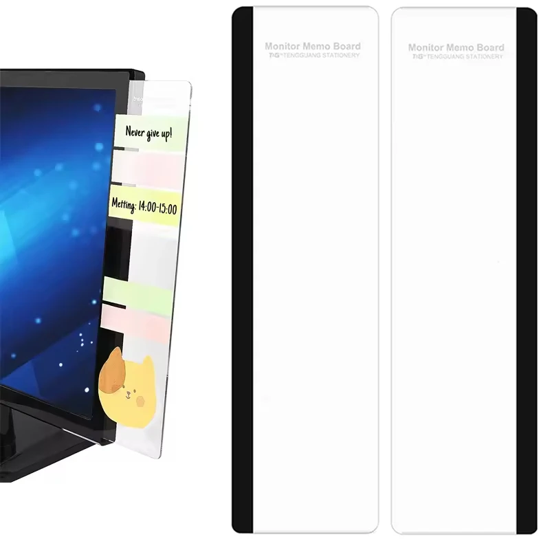 1Pcs Computer Screen Memo Board Clip Left/Right Monitor Message Panel Sticky Note Holder For Office Desk Decoration Supplies Use