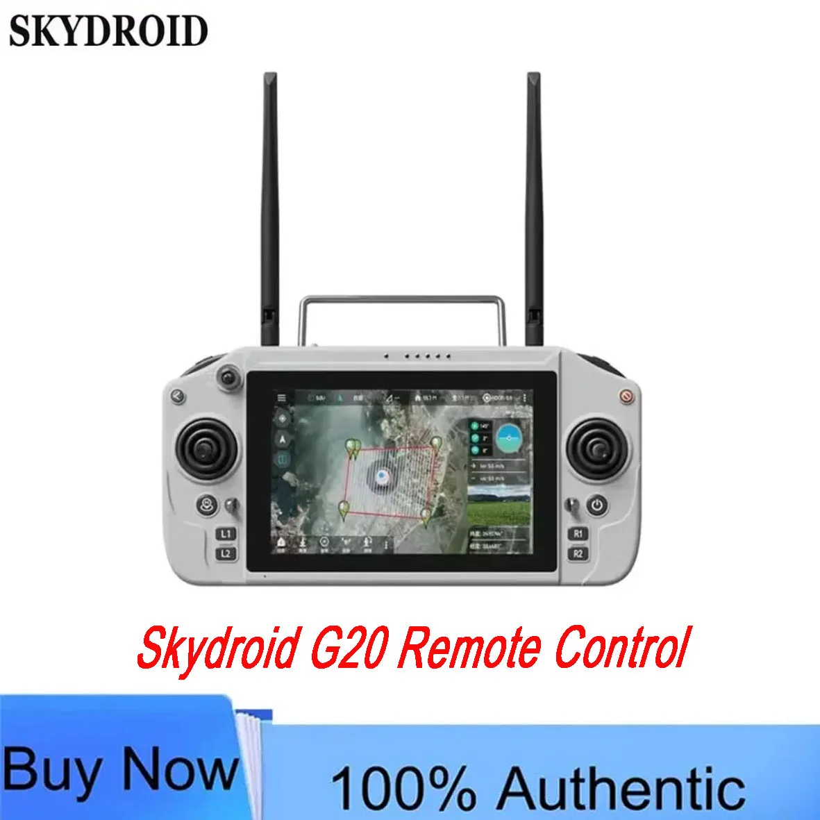 Skydroid Remote Control 20 with 6nm Processor 2.4GHz /5.8GHz Dual Band 7inch High-Definition Display 30KM Image Transmission RC