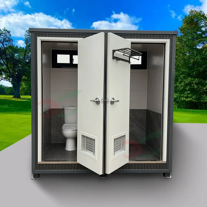

Luxury Prefabricated Portable Toilet and Shower Room Prefabricated Mobile Bathroom Washbasin Outdoor