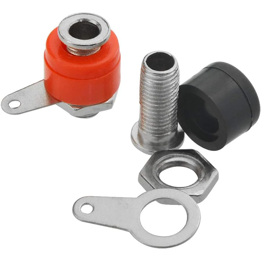 20 PCS 4mm Banana Female Socket Jack Mount Connectors for Banana Plugs Amplifier Terminal Binding Post