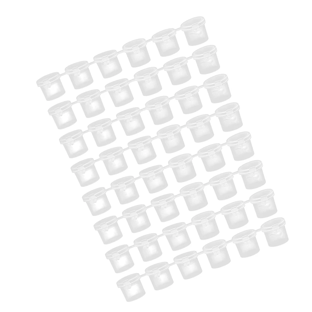 

8Pcs Empty Paint Pots Clear Plastic Containers Mini Watercolor Storage Box Paint Cup Set Classroom Kids DIY Craft Organizer