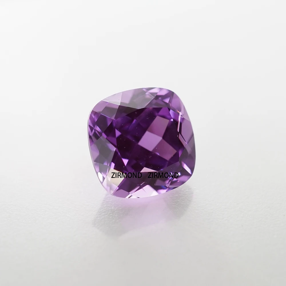 

Lab-Grown Lavender Color Bluish Purple Sapphire Cushion Cut Loose Gemstone for Solitaire Pendant with AGL Certificate