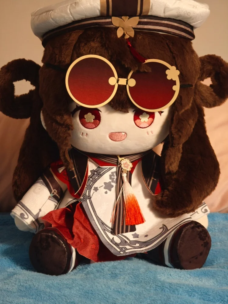 

In stock Hutao Pillow 40cm sitting posture model ornament Game Genshin Impact Cosplay Costume Anime Doujin Halloween Gift