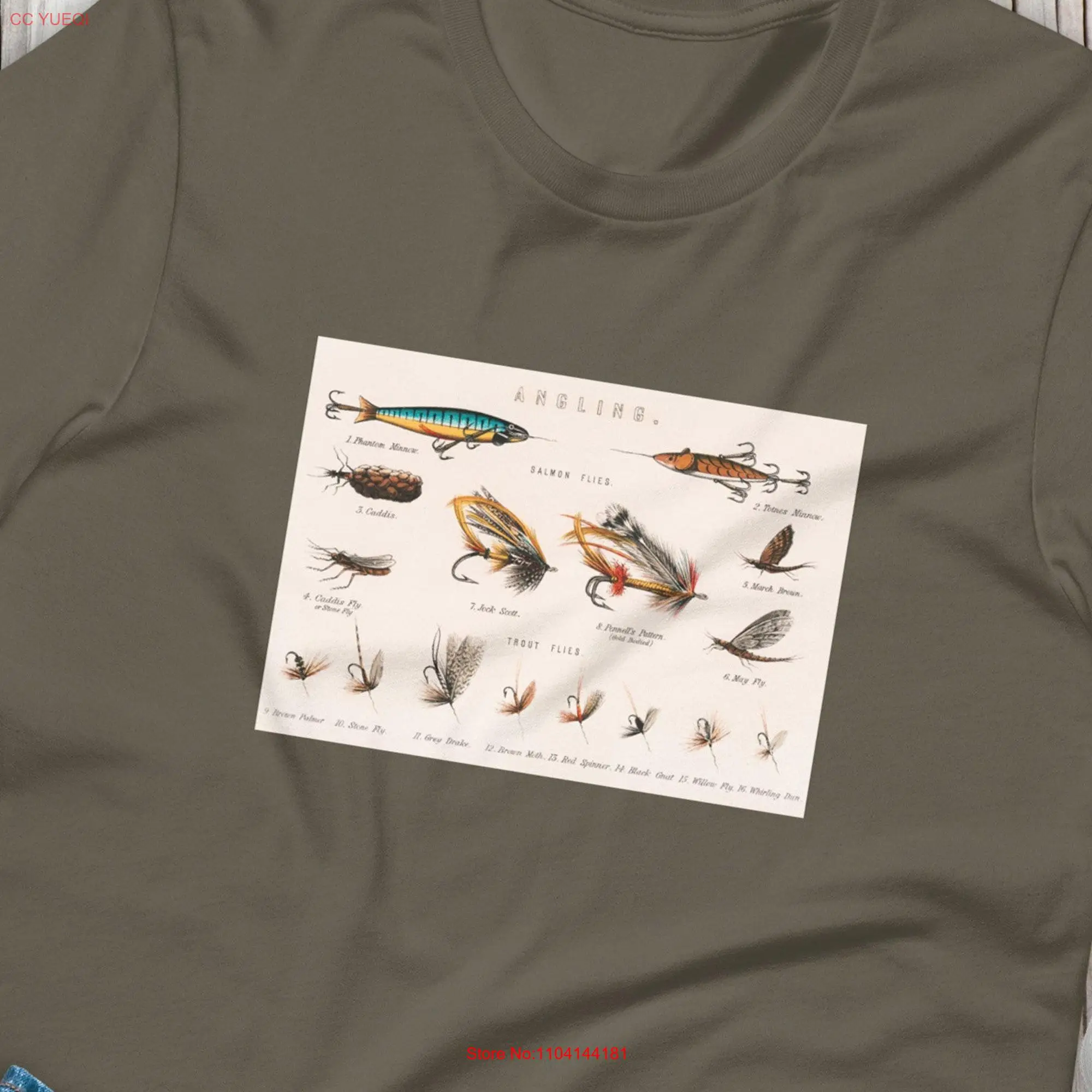 Vintage Angling Lures T Shirt Fishing Fisherman Summer Nature Retro Lover long or short sleeves