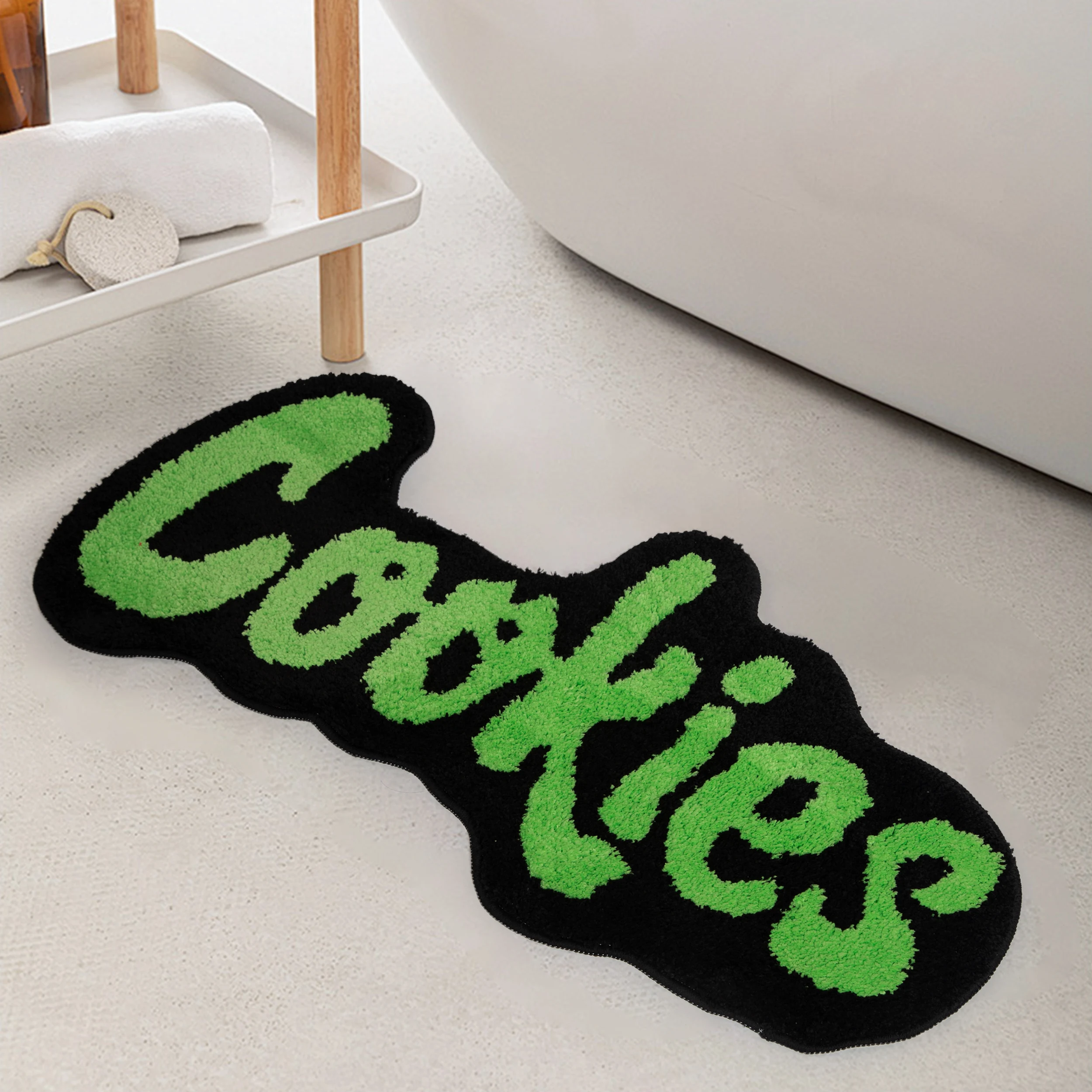 

Ковер Tufted Area Rug "Cookies" – Мягкий нескользящий коврик неправильной формы, моющийся, для спальни и гостиной, в стиле стрит-фэшн для дома