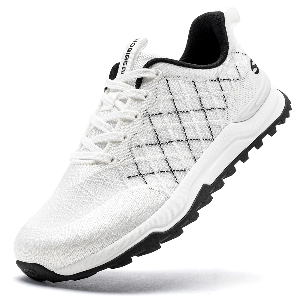 HOBIBEAR Unisex Laufschuhe mit breiter Zehenbox, atmungsaktive Mesh-Strick-Sneaker, rutschfeste, leichte Freizeitschuhe zum Joggen – Detail 14