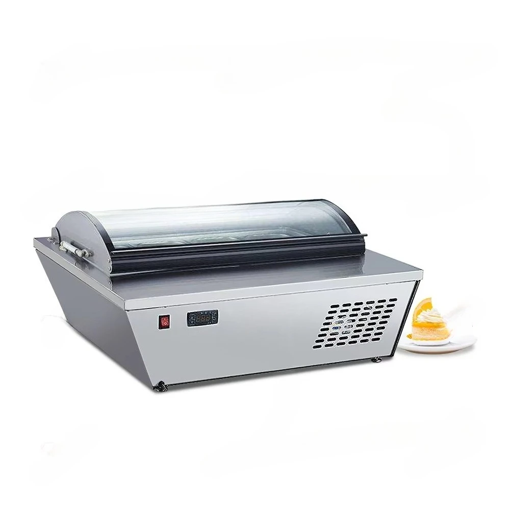 Electric Mini Desktop Counter Ice Cream Freezer Display Cabinet