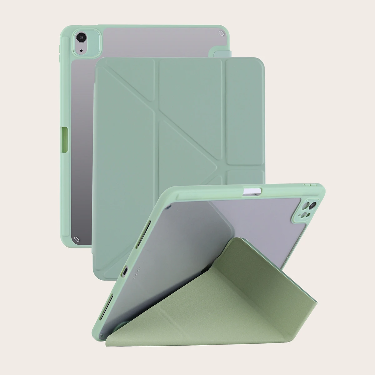 3+ Y-Fold Acryl-Hülle mit Stylus-Halterung für iPad 7,9-12,9 Zoll, automatische Aktivierung, stoßfest – Detail 9