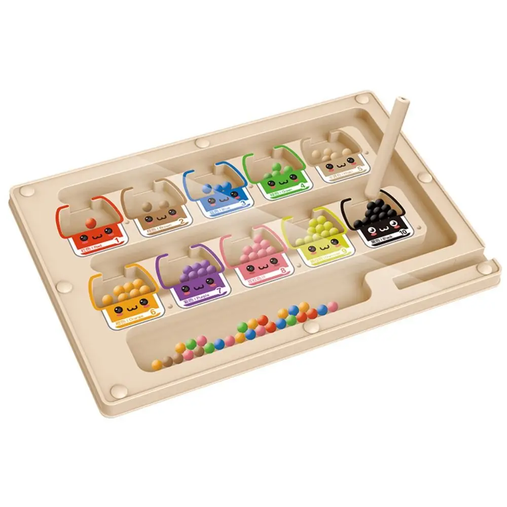 Wood Wooden Positioning Game Magnetic Montessori ’s Concentration Training Toys Funny Educational Magnetic Color Sorting Games