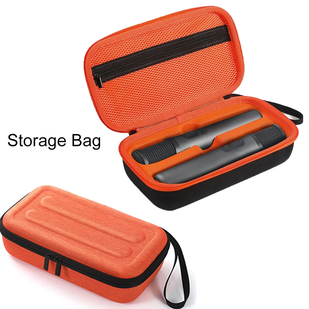 

1 PCS Wireless Two Microphone Storage EVA Bag for JBL Partybox Wireless Dual Mic Storage Box Portable Travel Carrying Case