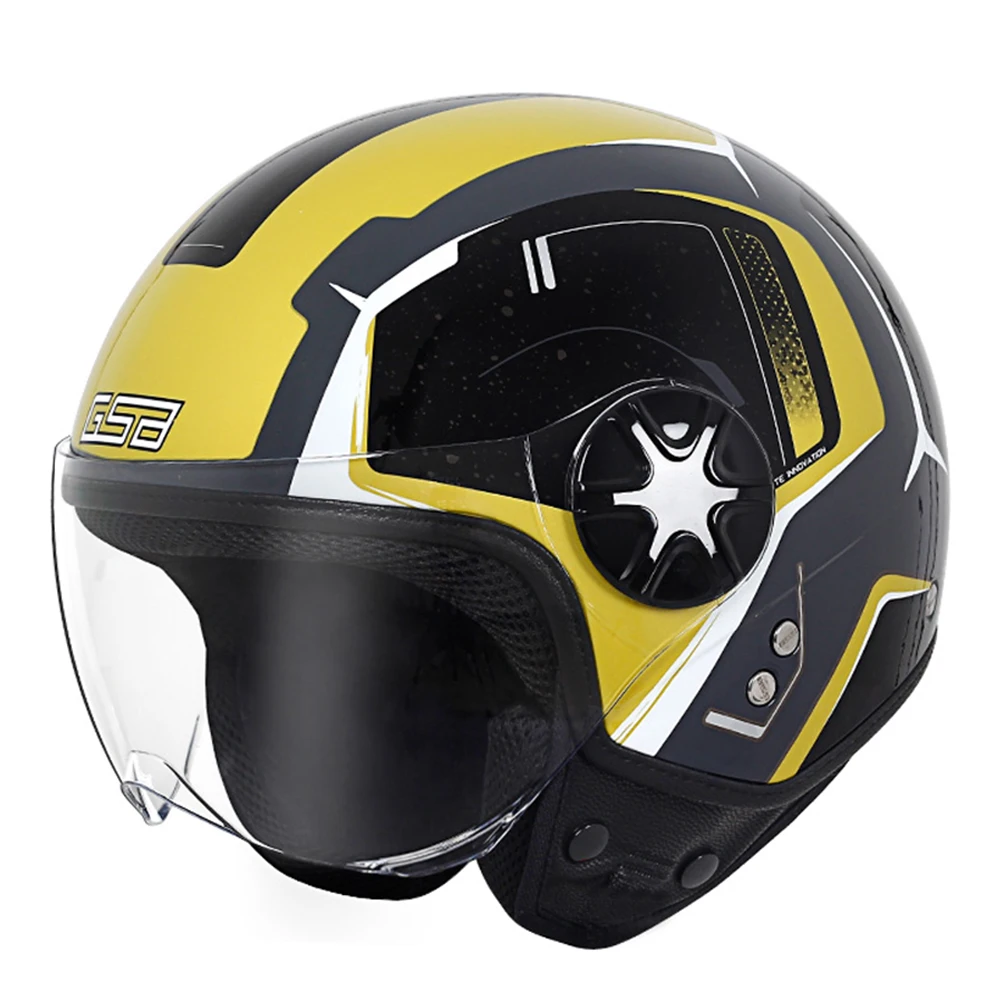 M-XL Yellow Wind Wear-Resistant Motocross Equipment Anti-Fall Racing Kask Open Face Motorcycle Helmet Breathable Head Protection