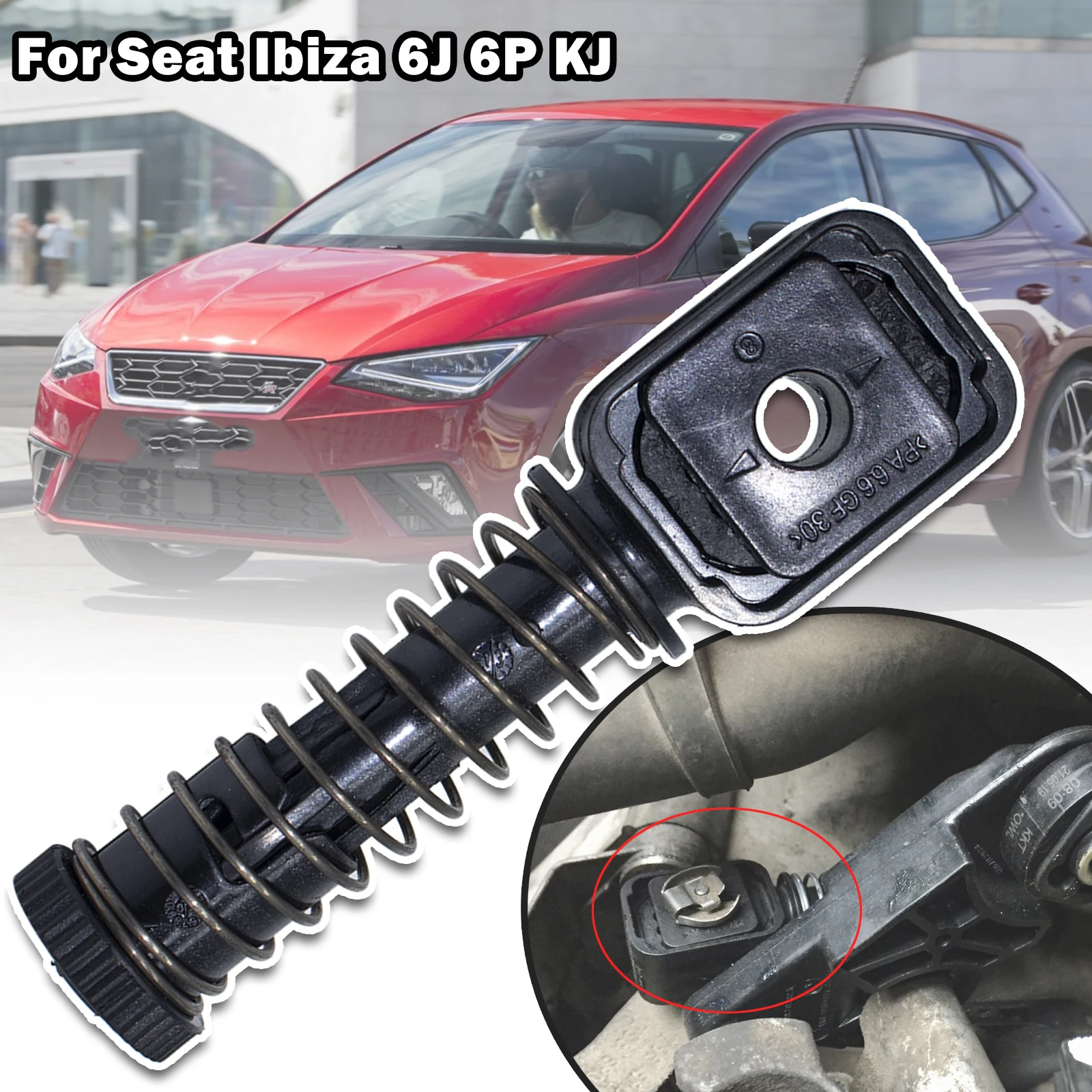 For Seat Ibiza 6J 6P KJ Bowden Cable Catch Manual Gearbox Shaft Selector Change Lever Shifter Cable Linkage Rod End 1K0711761B