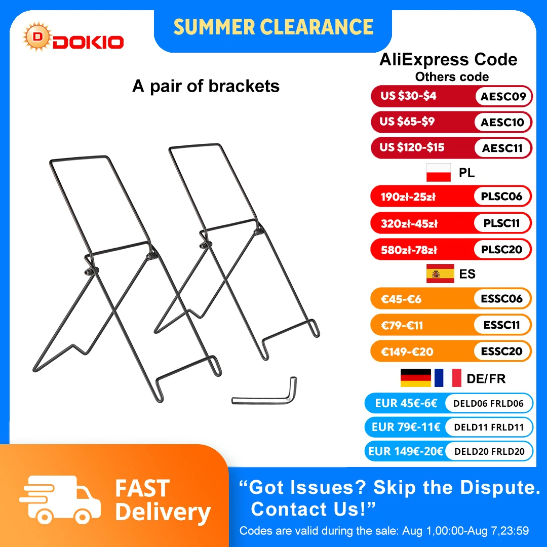 DOKIO 2-teilige Solarpanel-Halterung für Produkte der FFSP-Serie (Solarpanels nicht enthalten)