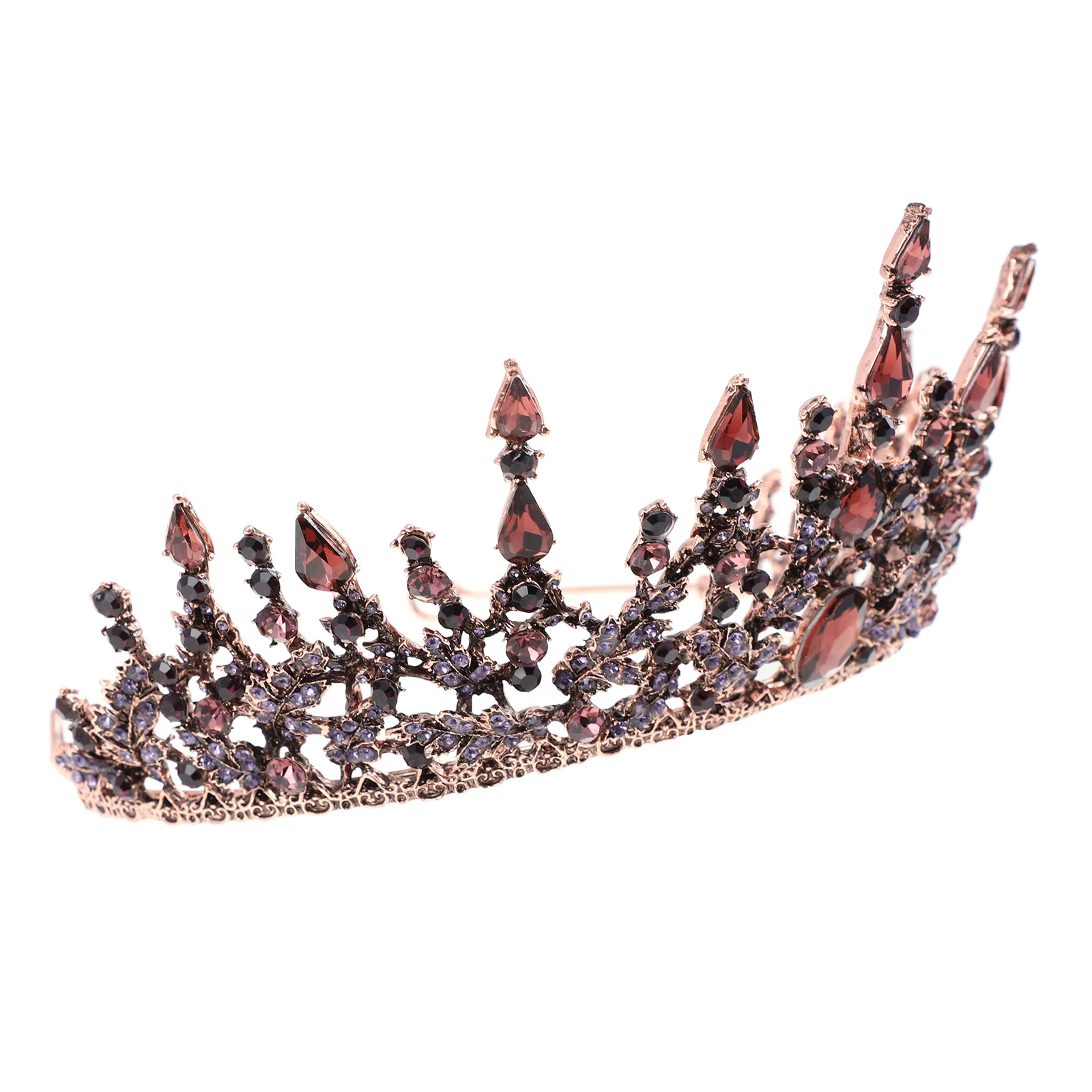 

Bridal Crown Hair Accessory Women Decor The Bride Retro Tiara Baroque Decorate Delicate Alloy