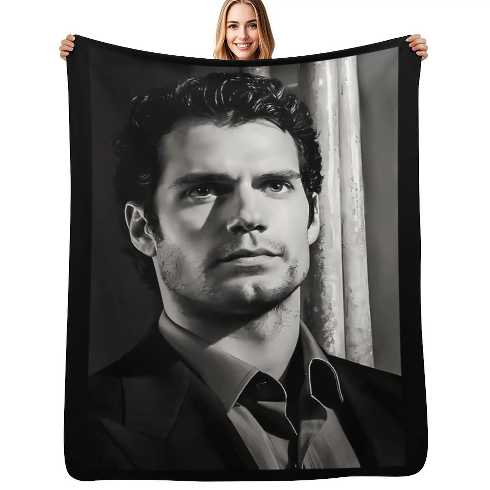 

Henry Cavill B&W Throw Blanket Polar Thermal Kid'S Blanket