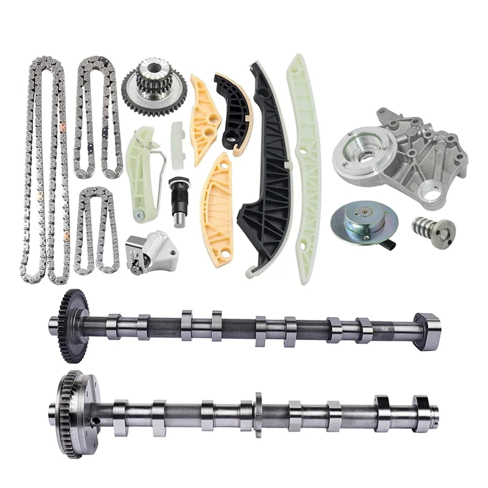 For Auid A4 Q5 TT VW Jetta Tiguan GTI 2.0T 2.0L Engine Timing Chain Intake Exhaust Camshaft Kit Oil Pump Fit 2.0 T L GAS 08-15