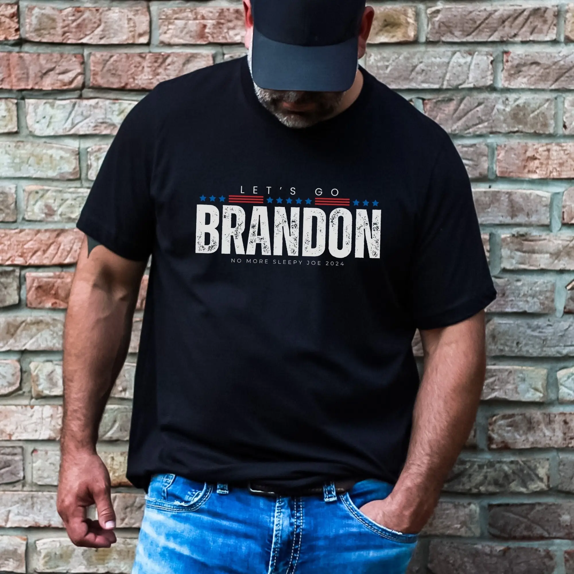 Patriotic Let'S Go Brandon T Shirt For Conservative American Patriot No More Sleepy Joe Republican Fjb