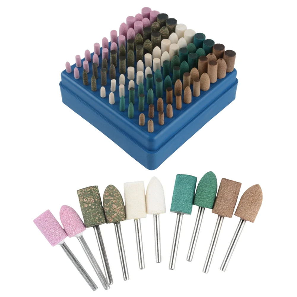 6mm Wool Polishing Head Rotary Sanding Bit Set 100 Pieces For Jade Metal Molds Silver Jewelry Finishing Hardware Tool Kit