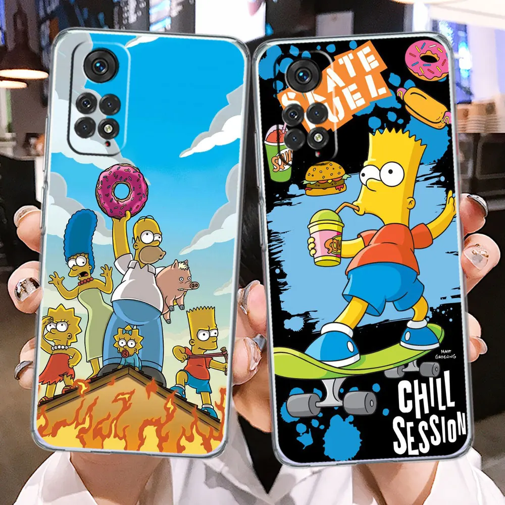 Case For Xiaomi Redmi Note 11 10 Pro 9S 12 9 12S 11S 10S Poco X3 NFC 11T Phone Cover Transparent Shell Hot Simpsons Boy Funda